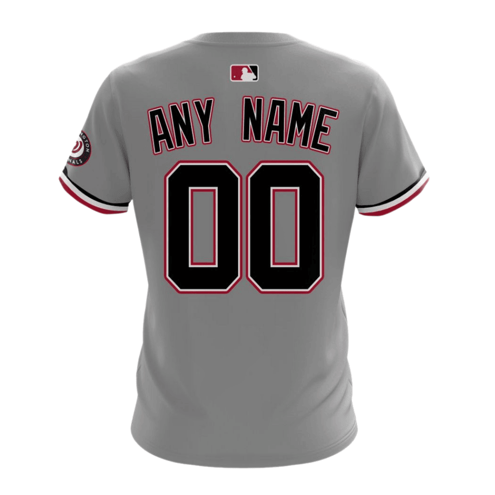 Washington Nationals 2024/25 Road Kits Custom AOP T-Shirt - Gray