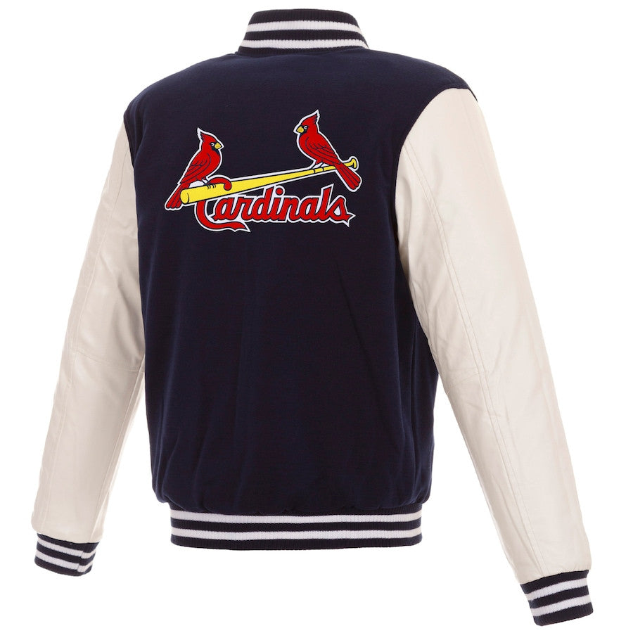 St. Louis Cardinals Reversible Fleece Full-Snap Jacket - Men's Navy