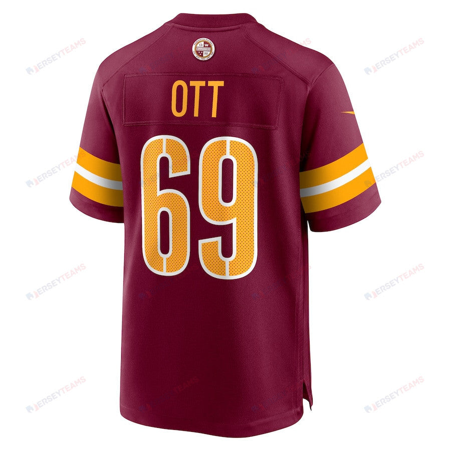 Tyler Ott 69 Washington Commanders Game Men Jersey - Burgundy