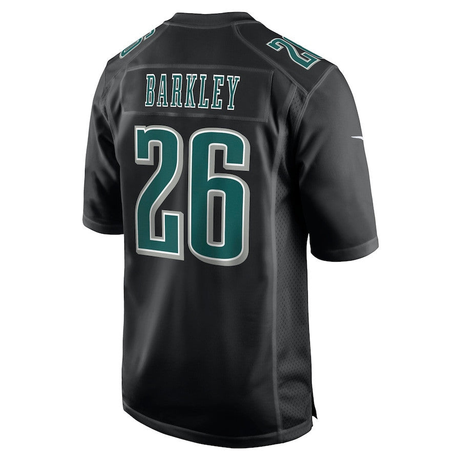 Saquon Barkley 26 Philadelphia Eagles Fashion Game Men Jersey - Carbon Black