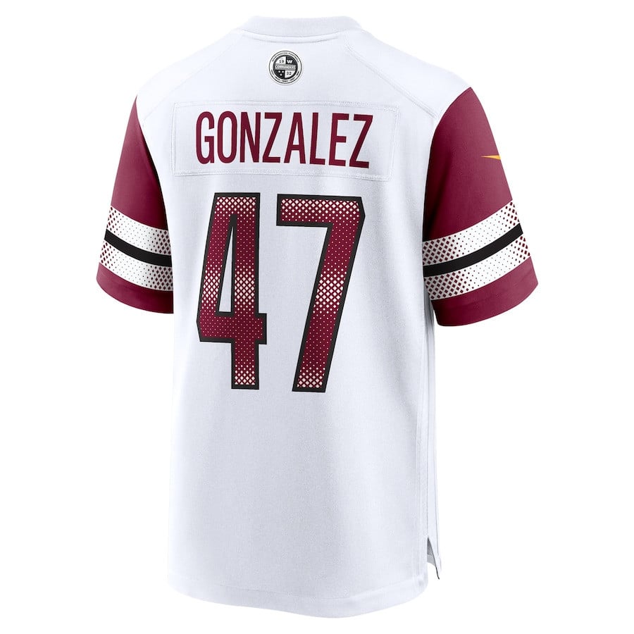 Zane Gonzalez 47 Washington Commanders Game Men Jersey - White