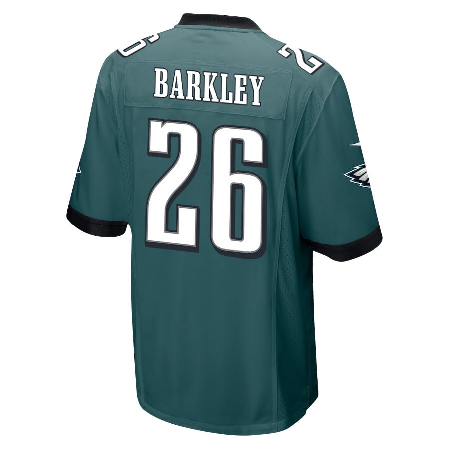 Saquon Barkley 26 Philadelphia Eagles 'Barkley No Bite' Game Men Jersey - Midnight Green