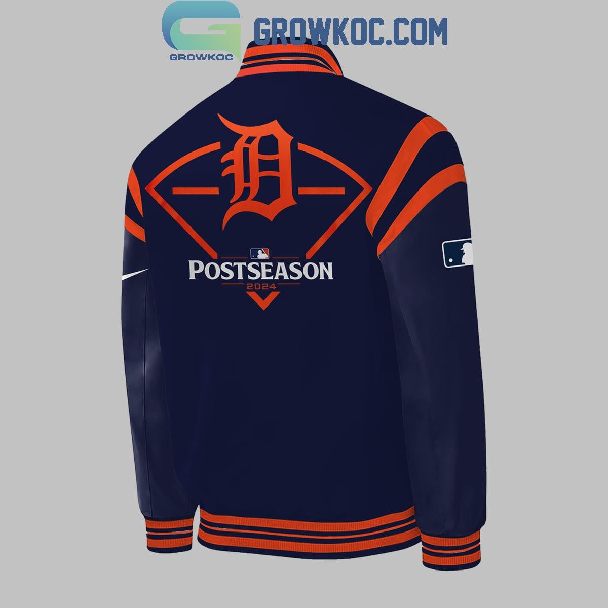 Detroit Tigers 2024 Baseball Team October Ready Postseason Baseball Jacket - All Over Printed - Navy - All-Over-Printed Jacket