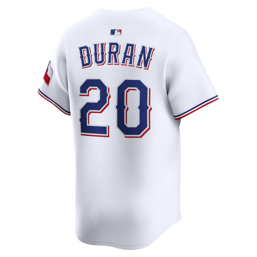 Ezequiel Duran 20 Texas Rangers Alternate Limited Player Men Jersey - White