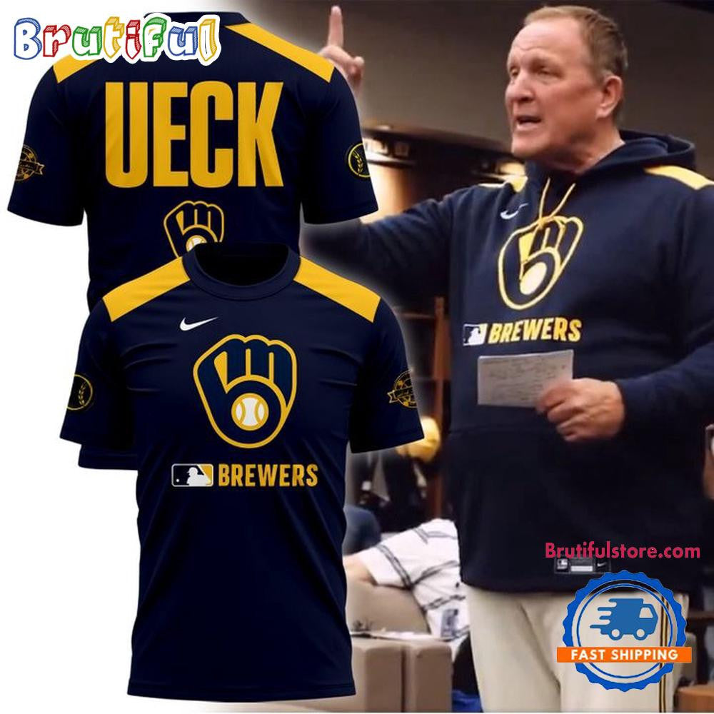 Honoring The Legend Milwaukee Brewers Icon & Baseball Hall of Famer Bob Uecker All Over Printed T-shirt - Navy