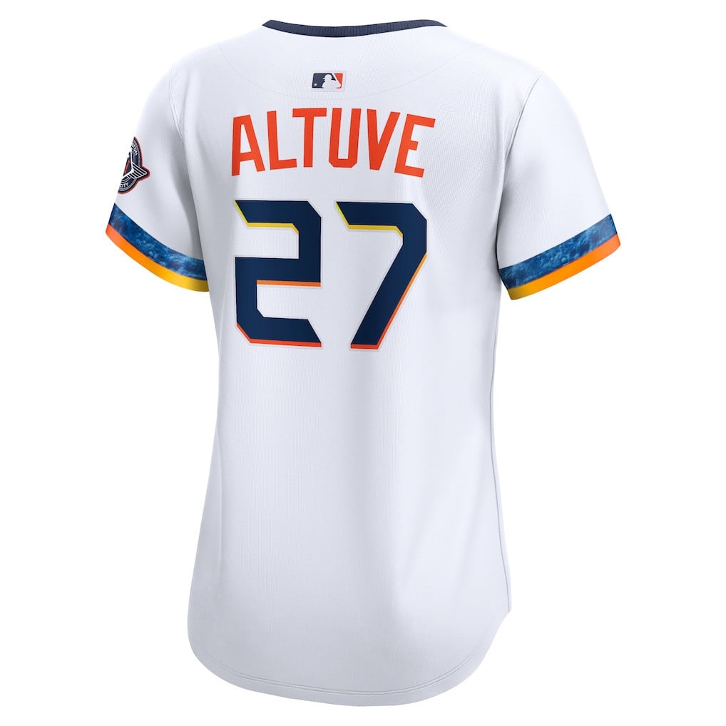 Jose Altuve 27 Houston Astros Women's 2025 City Connect Limited Jersey - White