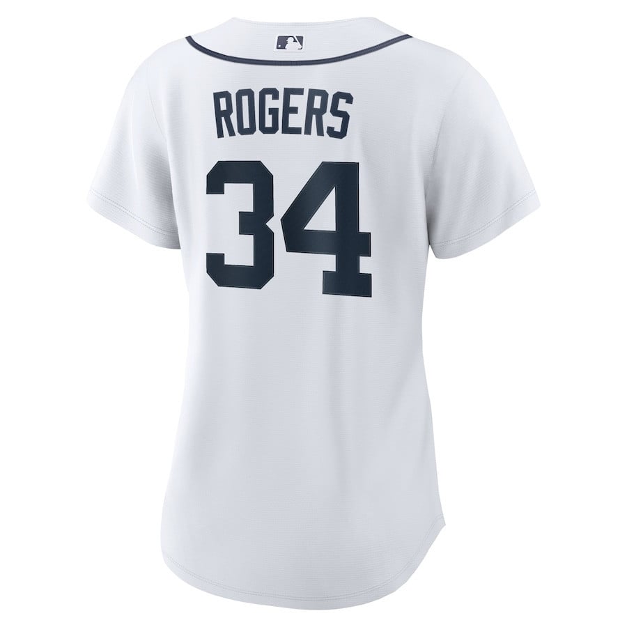 Jake Rogers 34 Detroit Tigers Women's Home Jersey - White