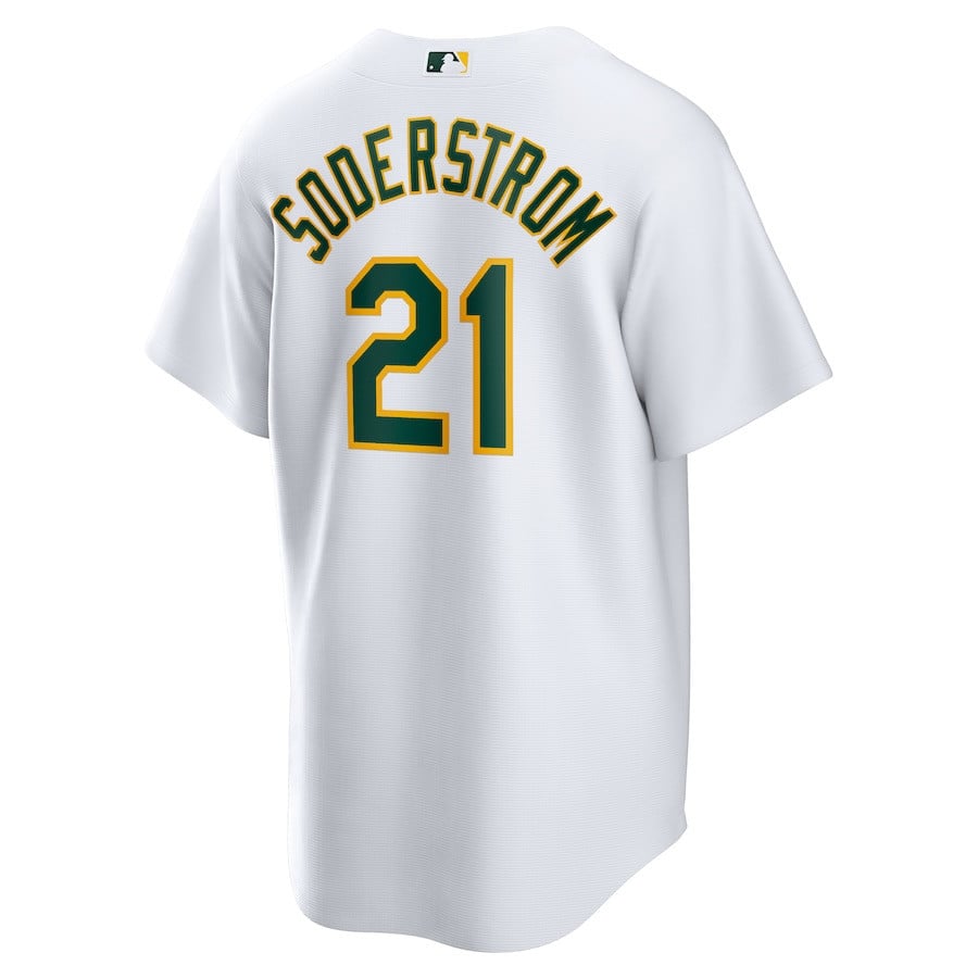 Tyler Soderstrom 21 Athletics Home Men Jersey - White