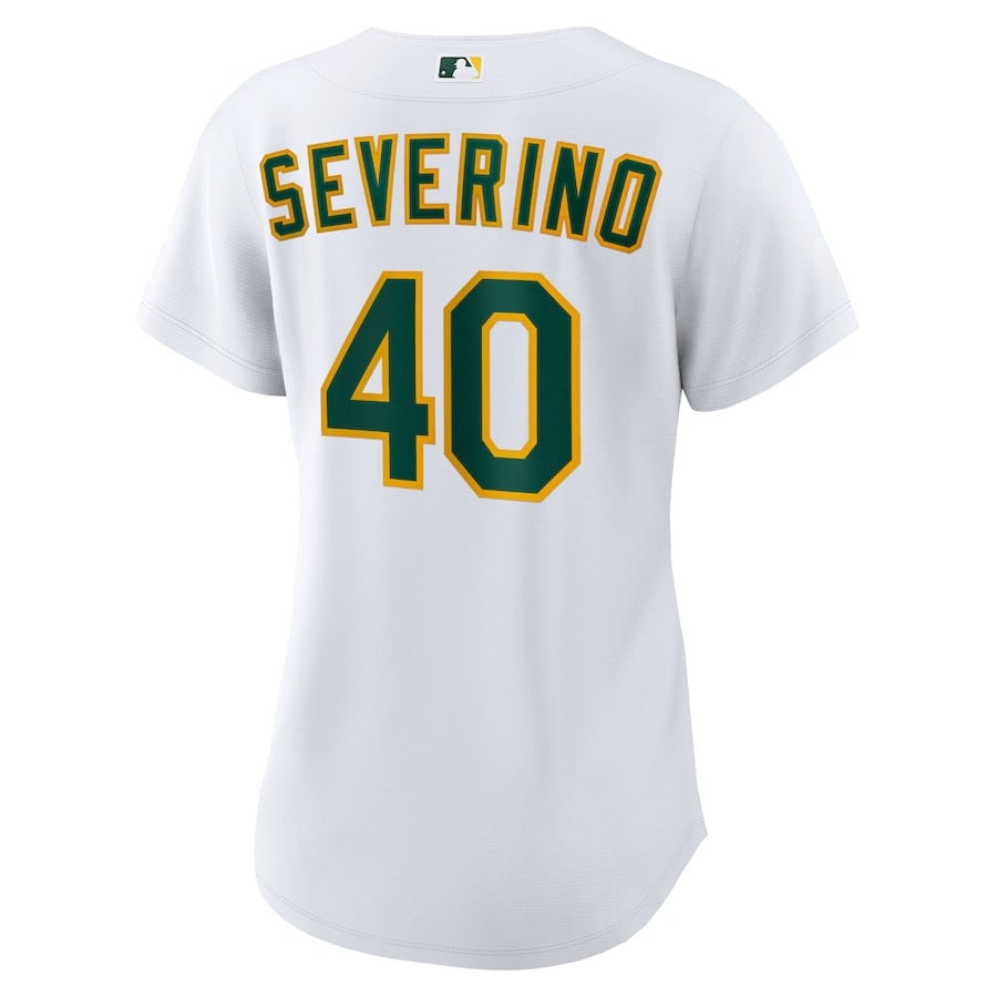 Luis Severino 40 Athletics Home Women Jersey - White