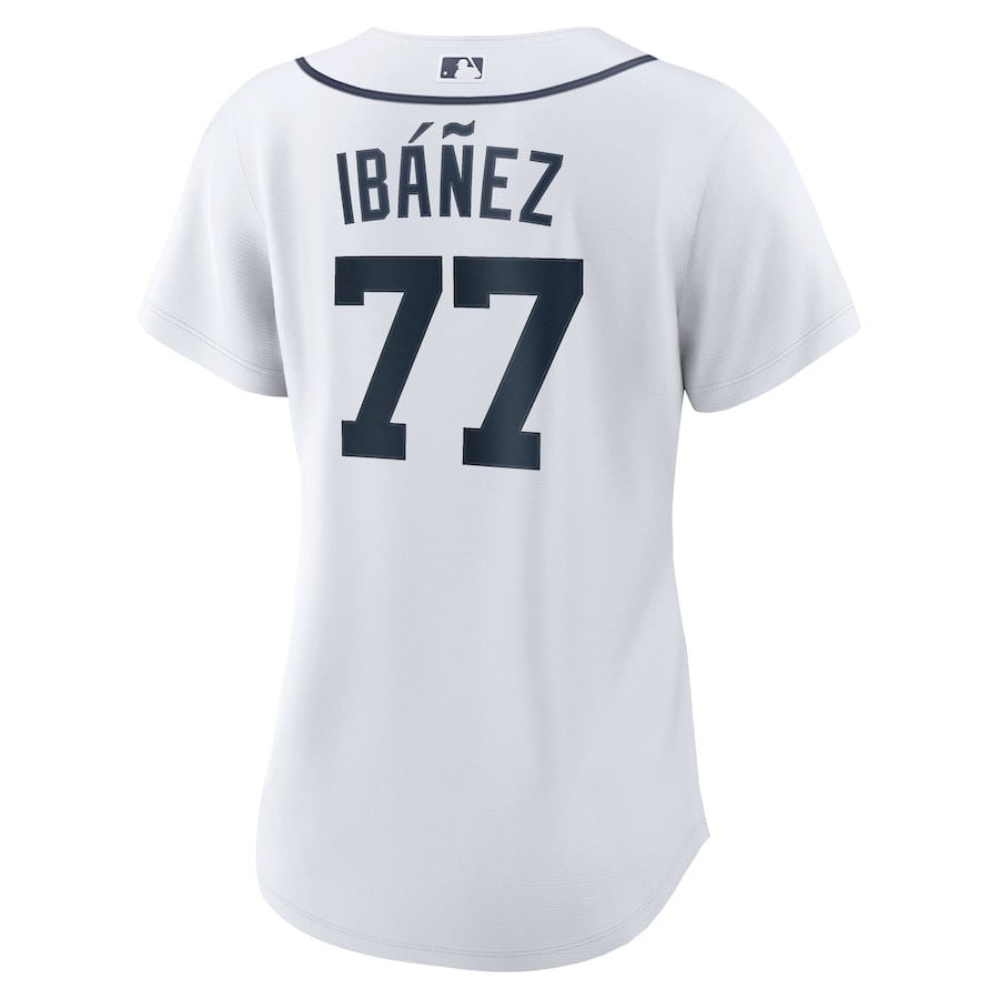 Andy Ibanez 77 Detroit Tigers Women's Home Jersey - White