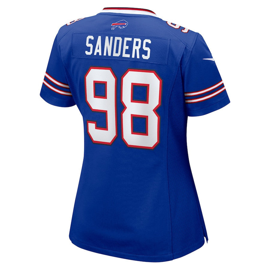 T.J. Sanders 98 Buffalo Bills Women's Team Game Jersey - Royal