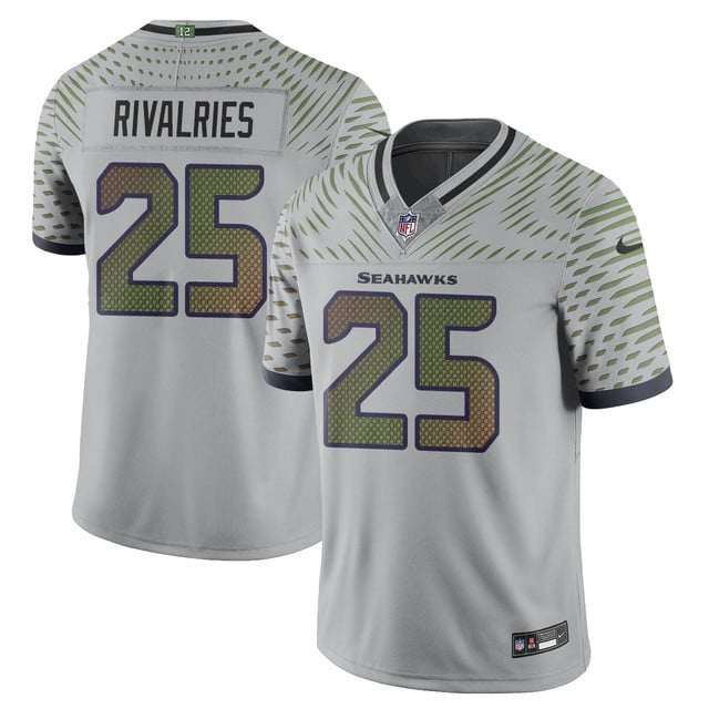 Rivalries 25 Seattle Seahawks Vapor F.U.S.E. Limited Rivalry Series Men Jersey - Gray