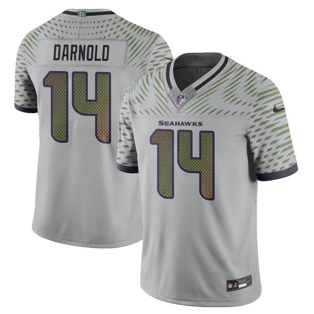 Sam Darnold 14 Seattle Seahawks Vapor F.U.S.E. Limited Rivalry Series Men Jersey - Gray