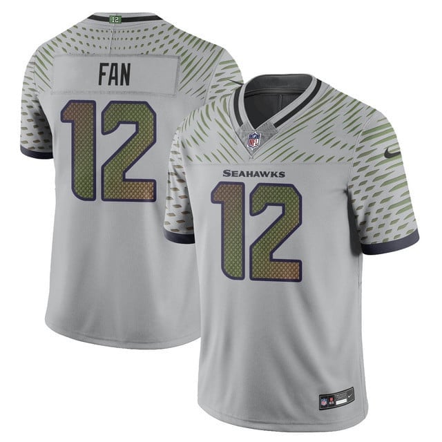 Fan 12 Seattle Seahawks Vapor F.U.S.E. Limited Rivalry Series Men Jersey - Gray