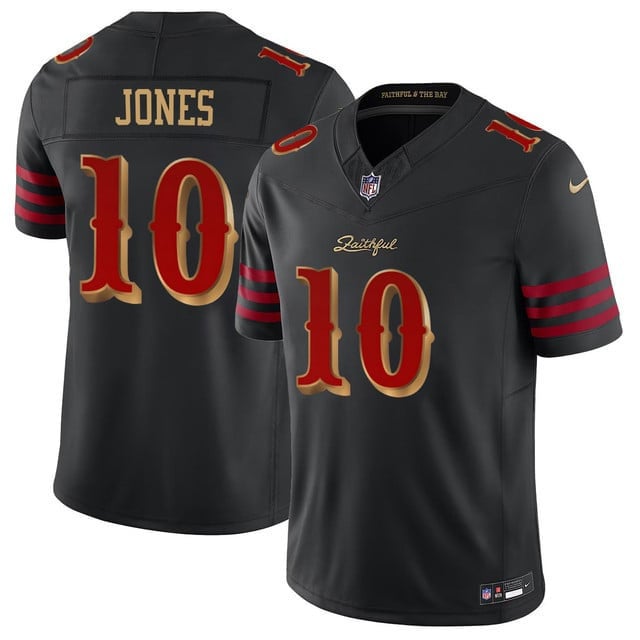 Mac Jones 10 San Francisco 49ers Vapor F.U.S.E. Limited Rivalry Series Men Jersey - Black