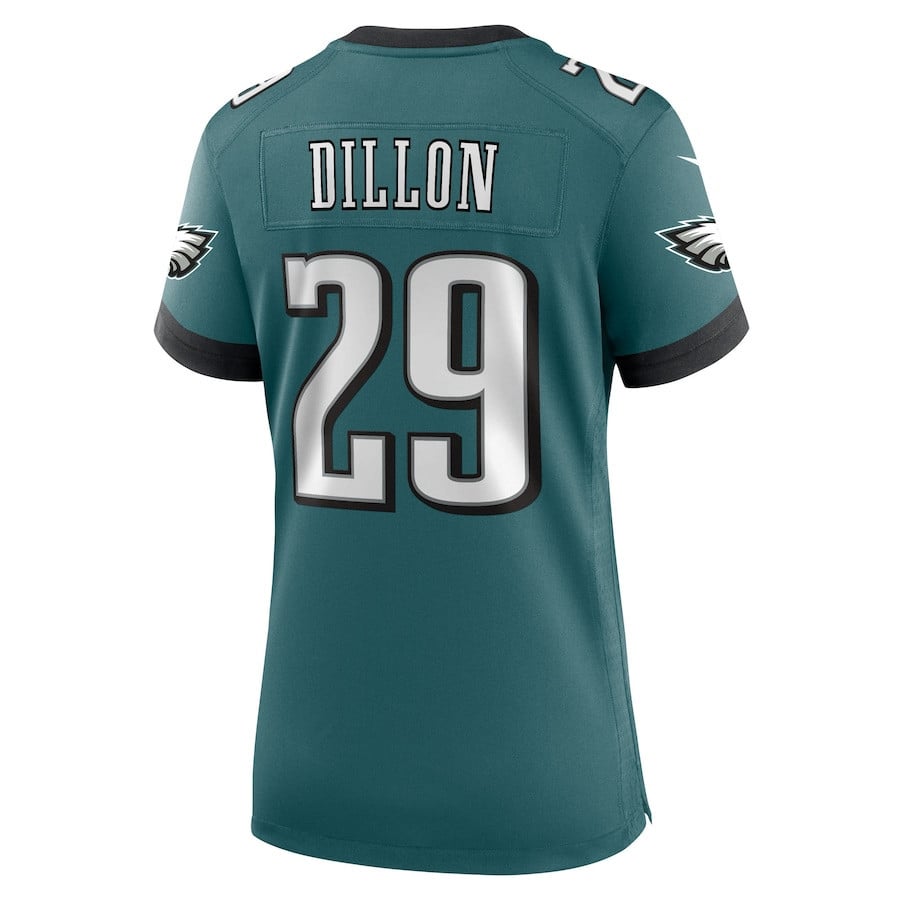 AJ Dillon 29 Philadelphia Eagles Women's Team Game Jersey - Midnight Green