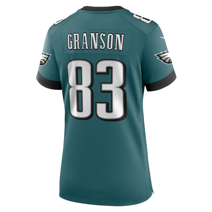 Kylen Granson 83 Philadelphia Eagles Women's Team Game Jersey - Midnight Green