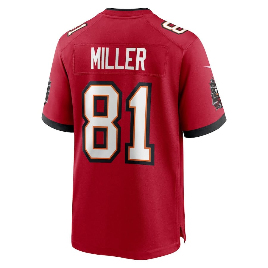 Ryan Miller 81 Tampa Bay Buccaneers Team Game Men Jersey - Red