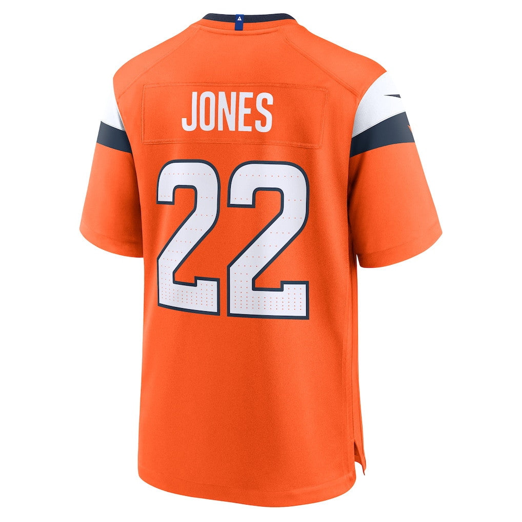 Brandon Jones 22 Denver Broncos Team Game Men Jersey - Orange