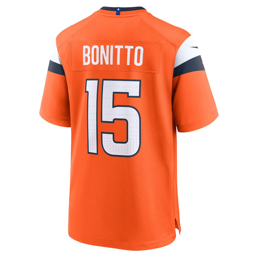Nik Bonitto 15 Denver Broncos Team Game Men Jersey - Orange