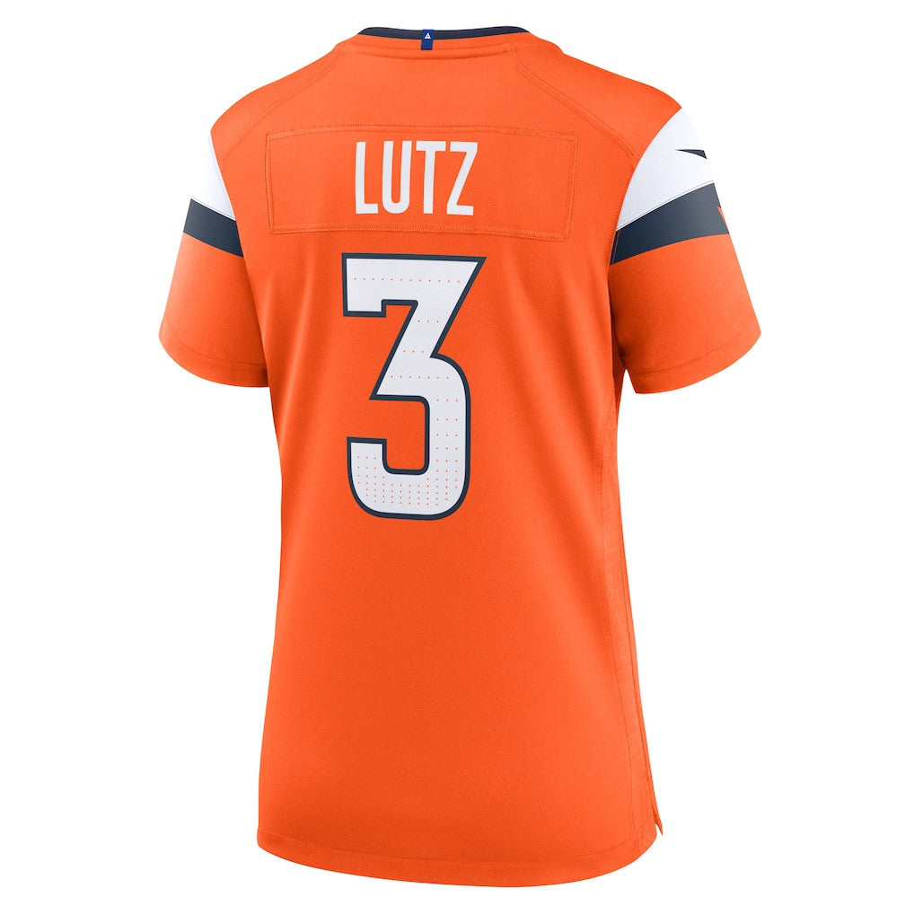 Wil Lutz 3 Denver Broncos Women's Team Game Jersey - Orange