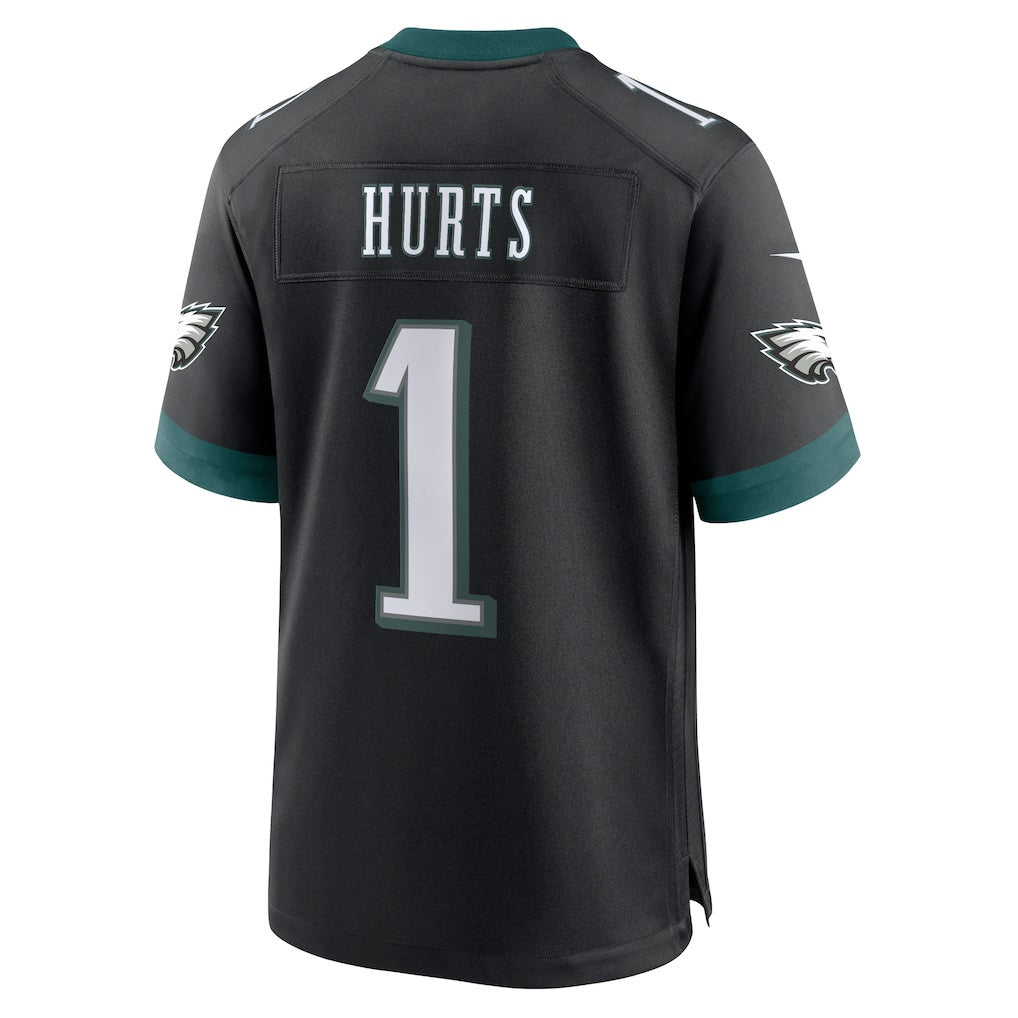 Jalen Hurts 1 Philadelphia Eagles Alternate Game Men Jersey - Black