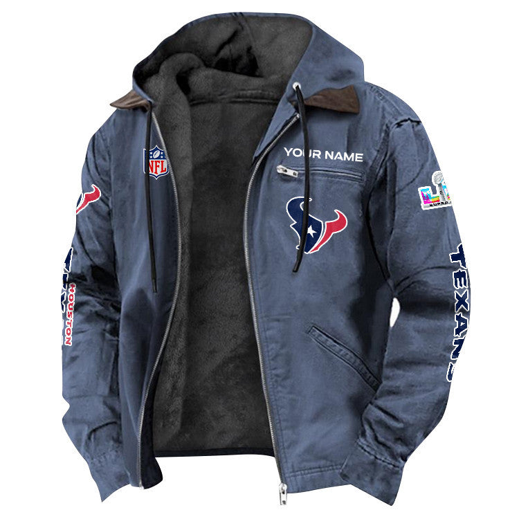 Houston Texans 2026 Super Bowl LX Custom Name Special Edition Flannel Jacket
