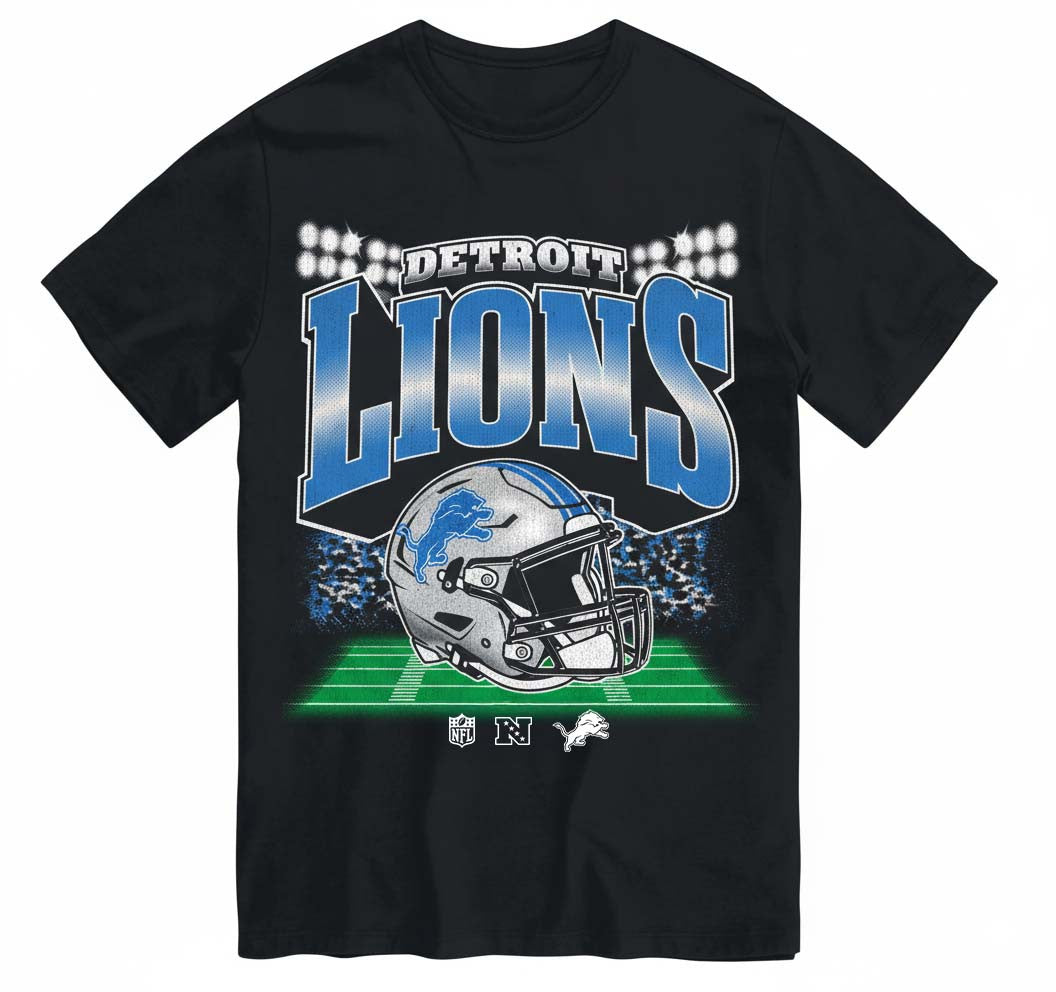 Detroit Lions Men's NFL Teams Blindside T-Shirt - Black