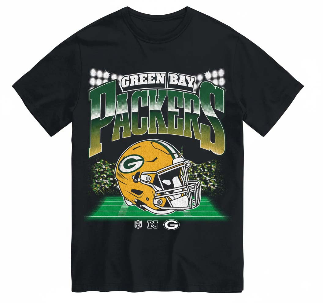 Green Bay Packers Men's NFL Teams Blindside T-Shirt - Black