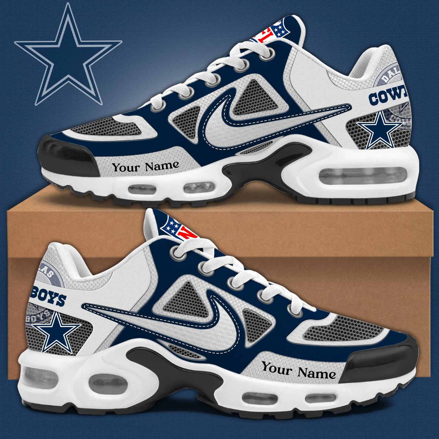 Dallas Cowboys Sport Limited Edition Custom Name Air Max Shoes Sneakers For Men And Women