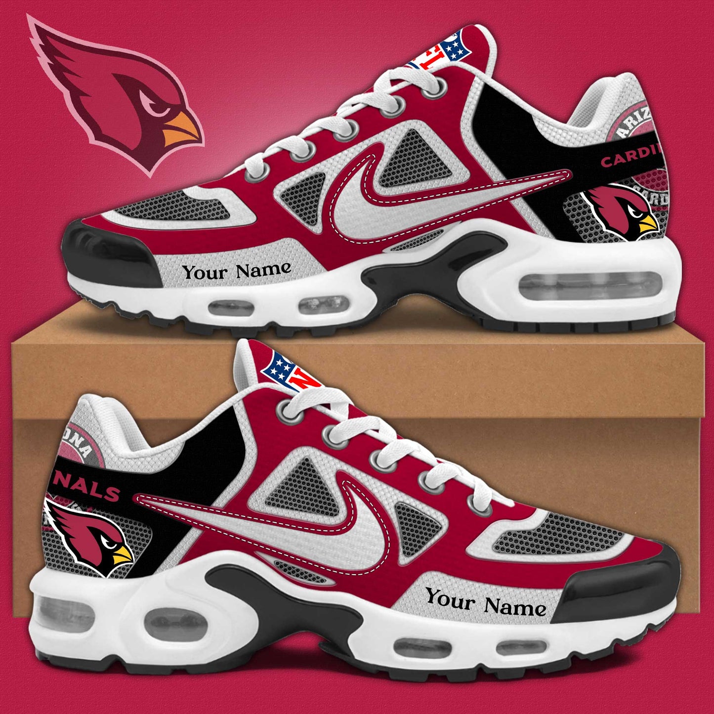 Arizona Cardinals Sport Limited Edition Custom Name Air Max Shoes Sneakers For Men And Women