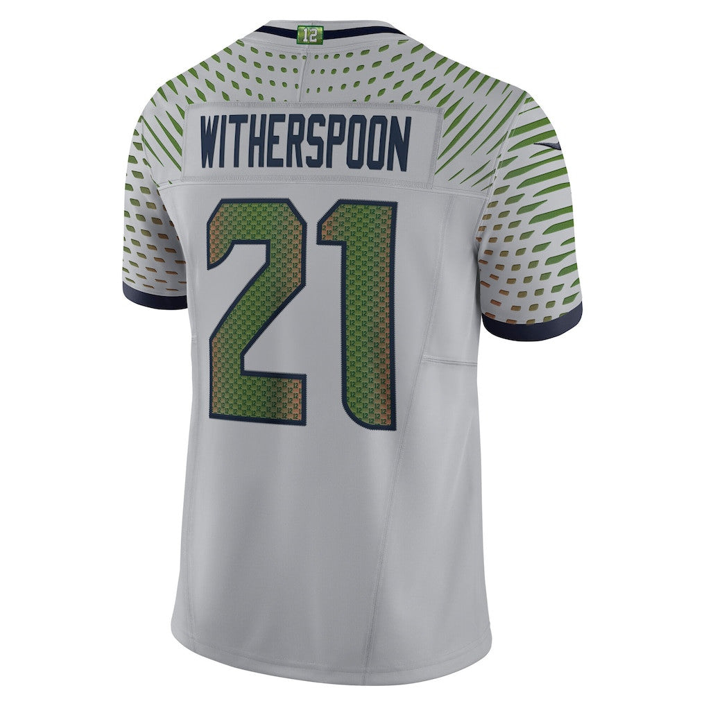 Devon Witherspoon 21 Seattle Seahawks 2026 Super Bowl LX - Wolf Gray Rivalries Collection Limited Jersey