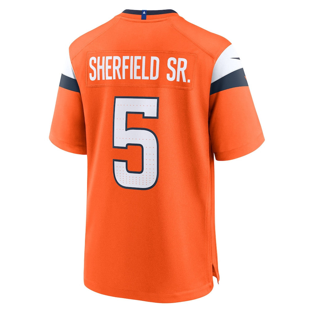 Trent Sherfield Sr. 5 Denver Broncos 2026 Super Bowl LX - Orange Team Game Jersey