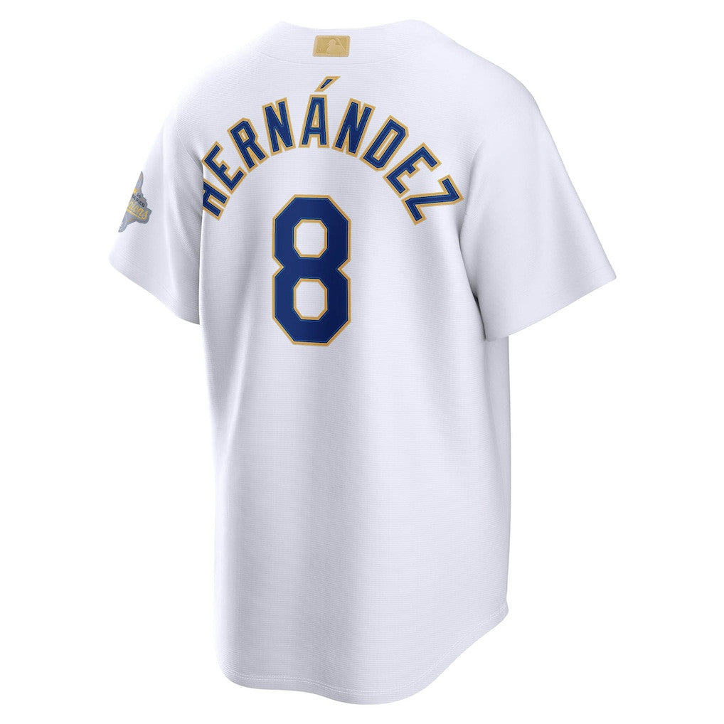 Enrique Hernández 8 Los Angeles Dodgers 2026 Gold Collection Stadium Men Jersey - White