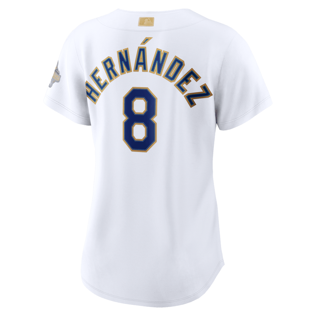 Enrique Hernández 8 Los Angeles Dodgers Women's 2026 Gold Collection Stadium Jersey - White