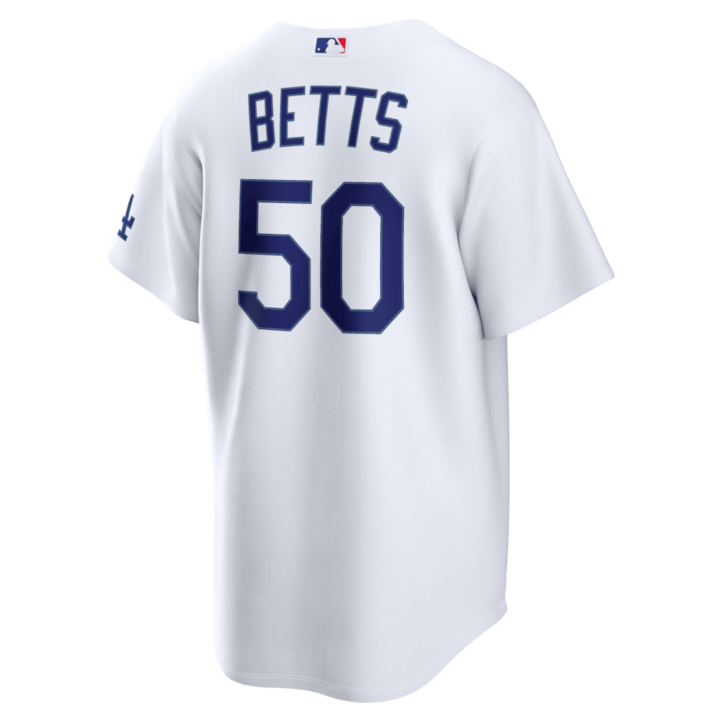 Mookie Betts 50 Los Angeles Dodgers 2026 Home Stadium Men Jersey - White