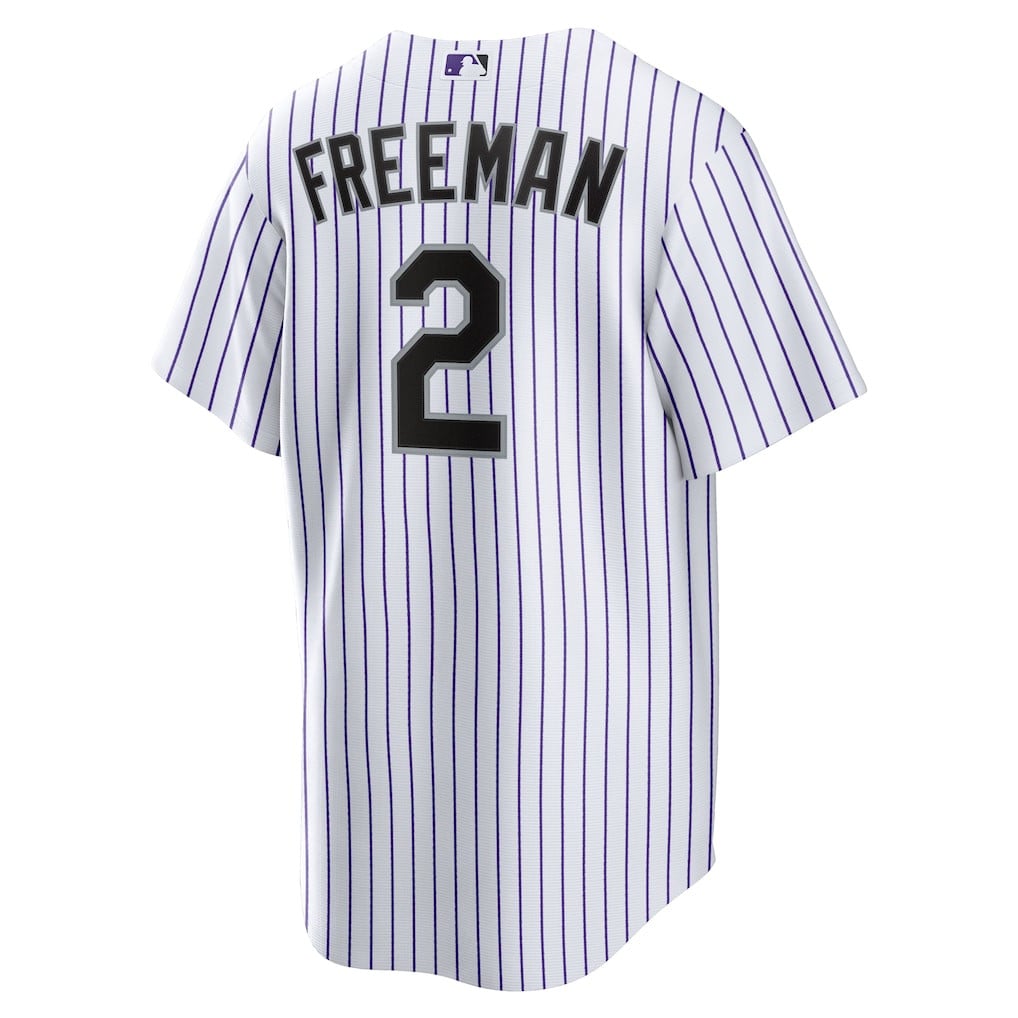 Tyler Freeman 2 Colorado Rockies Home Men Jersey - White