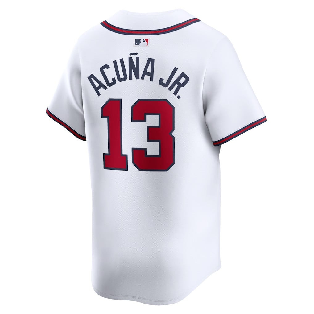 Ronald Acuña Jr. 13 Atlanta Braves Home Limited Player Men Jersey - White
