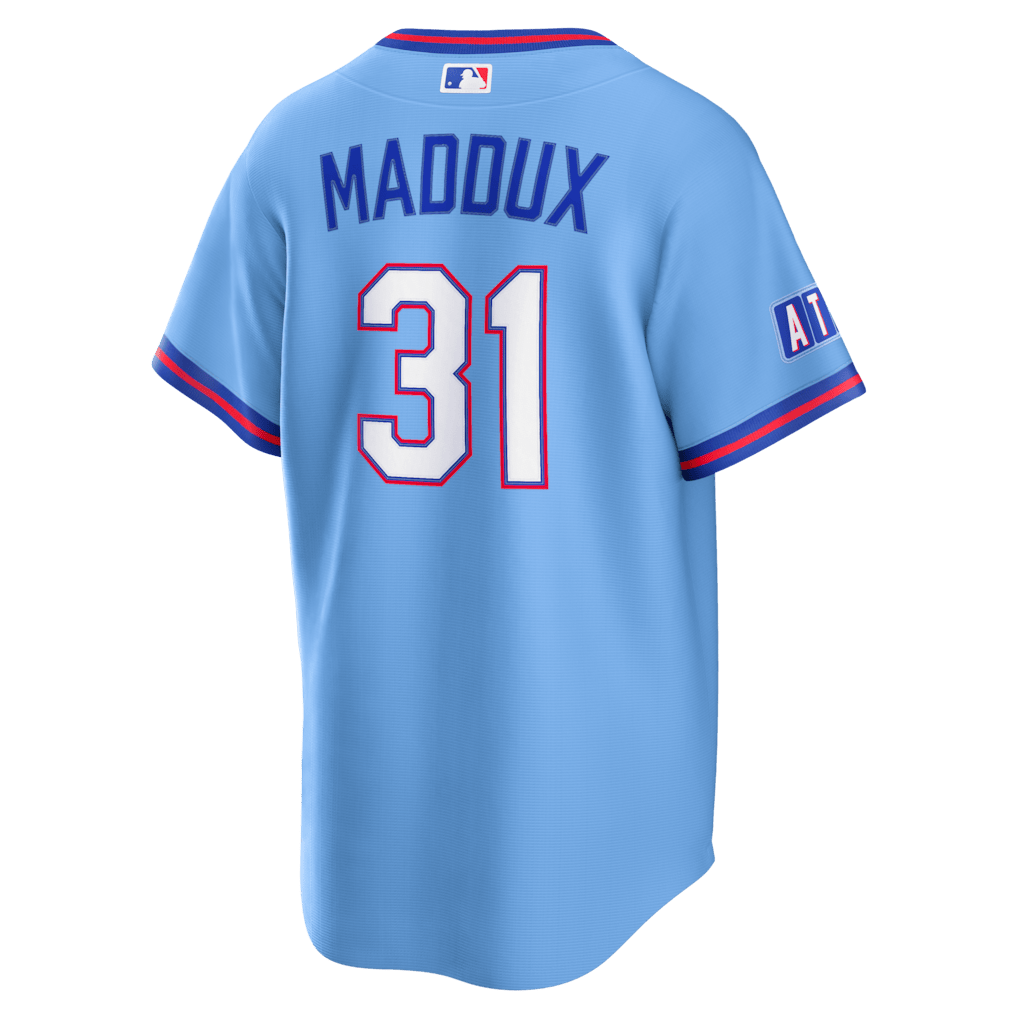 Greg Maddux 31 Atlanta Braves 2026 City Connect Jersey - Men, Powder Blue