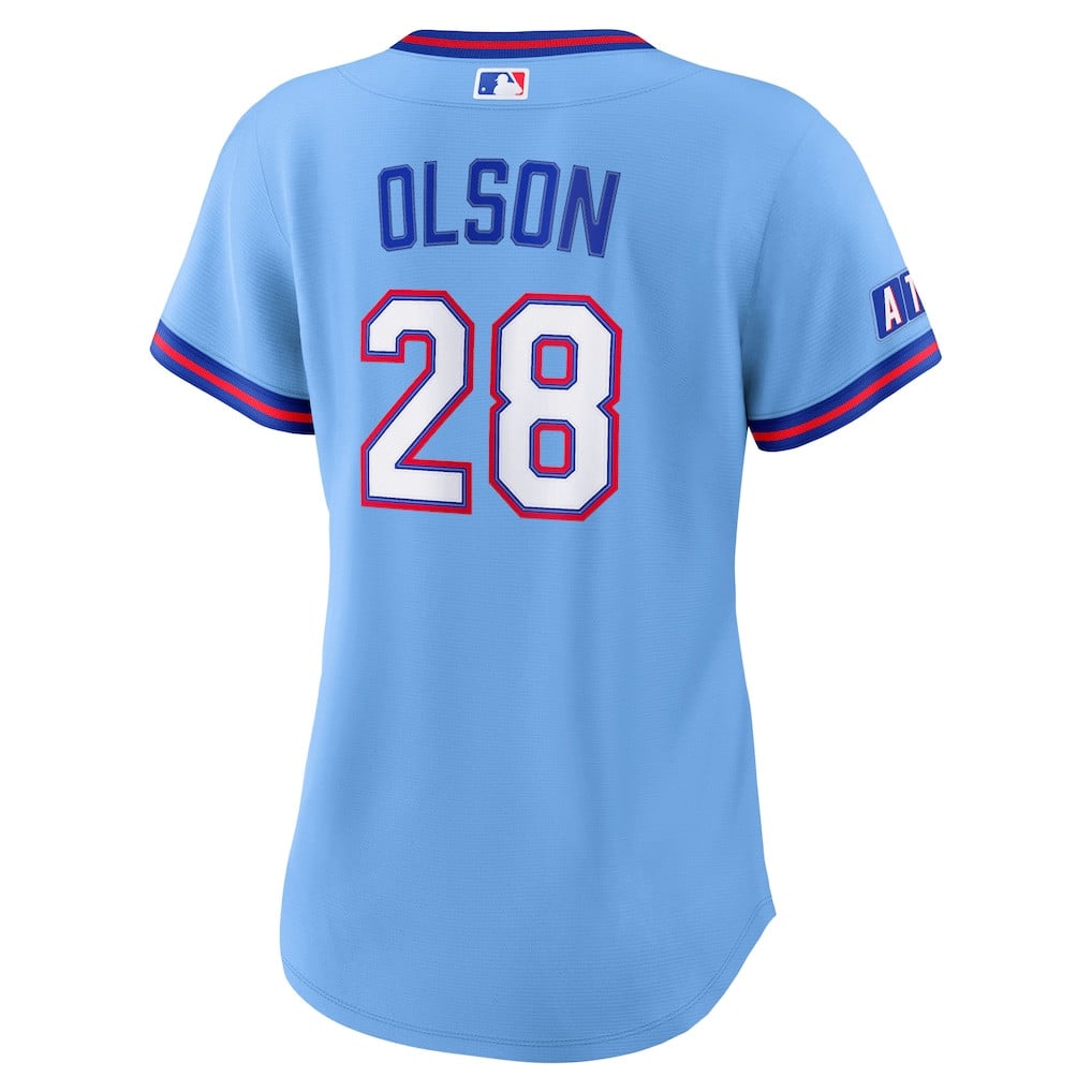 Matt Olson 28 Atlanta Braves Women's 2026 City Connect Jersey - Powder Blue