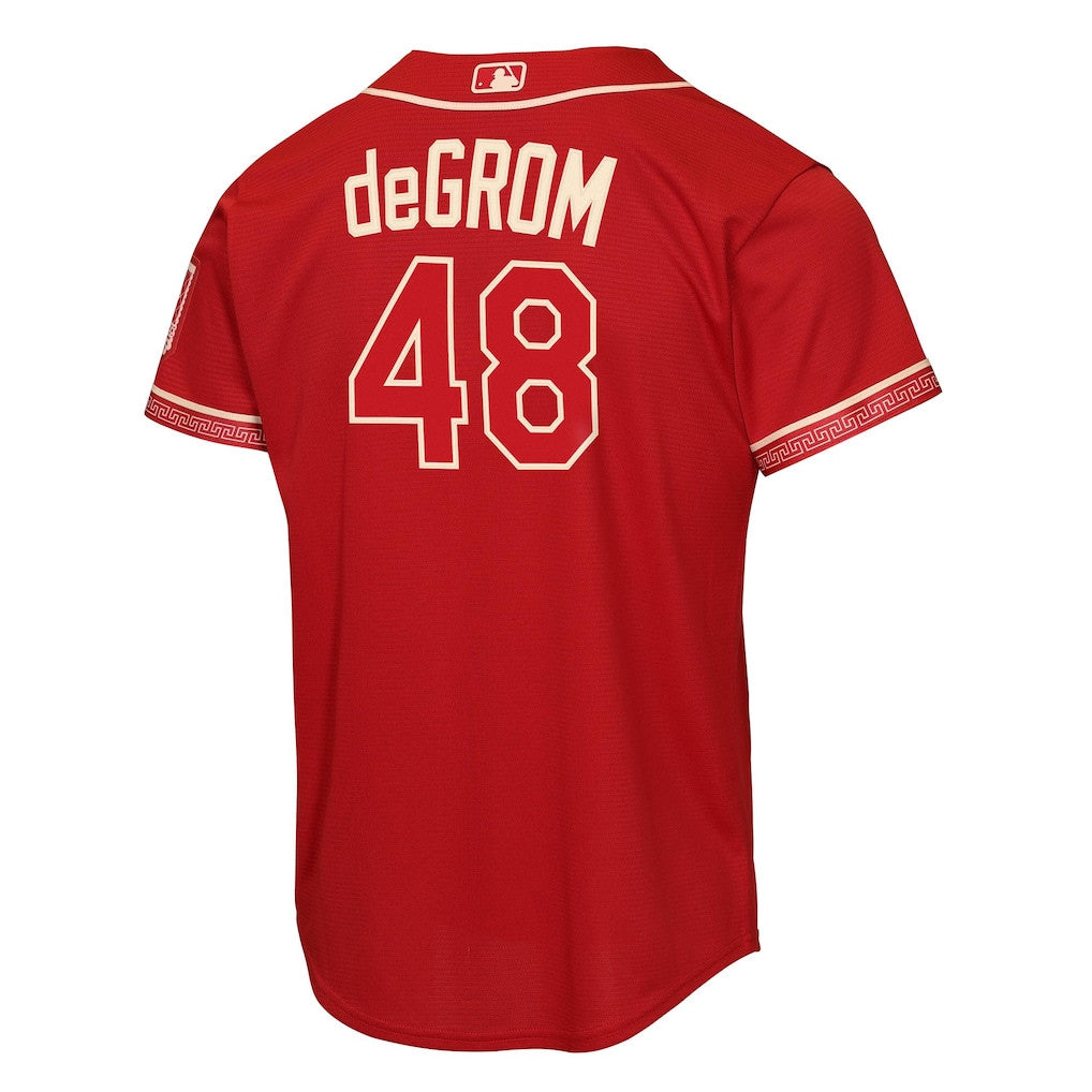 Jacob deGrom 48 Texas Rangers Youth 2026 City Connect Jersey - Red