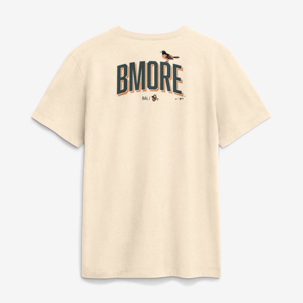 Baltimore Orioles 2026 City Connect 2-Hit T-Shirt - Natural