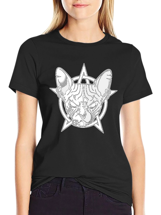 Occult Cat T-Shirt - Stylish Graphic Tee