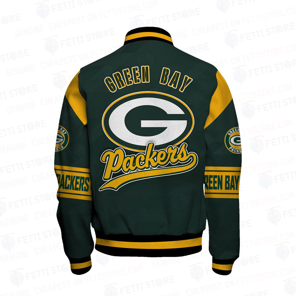 Green Bay Packers American Football League Pattern Varsity Jacket SH1 V2 - All-Over-Printed Jacket