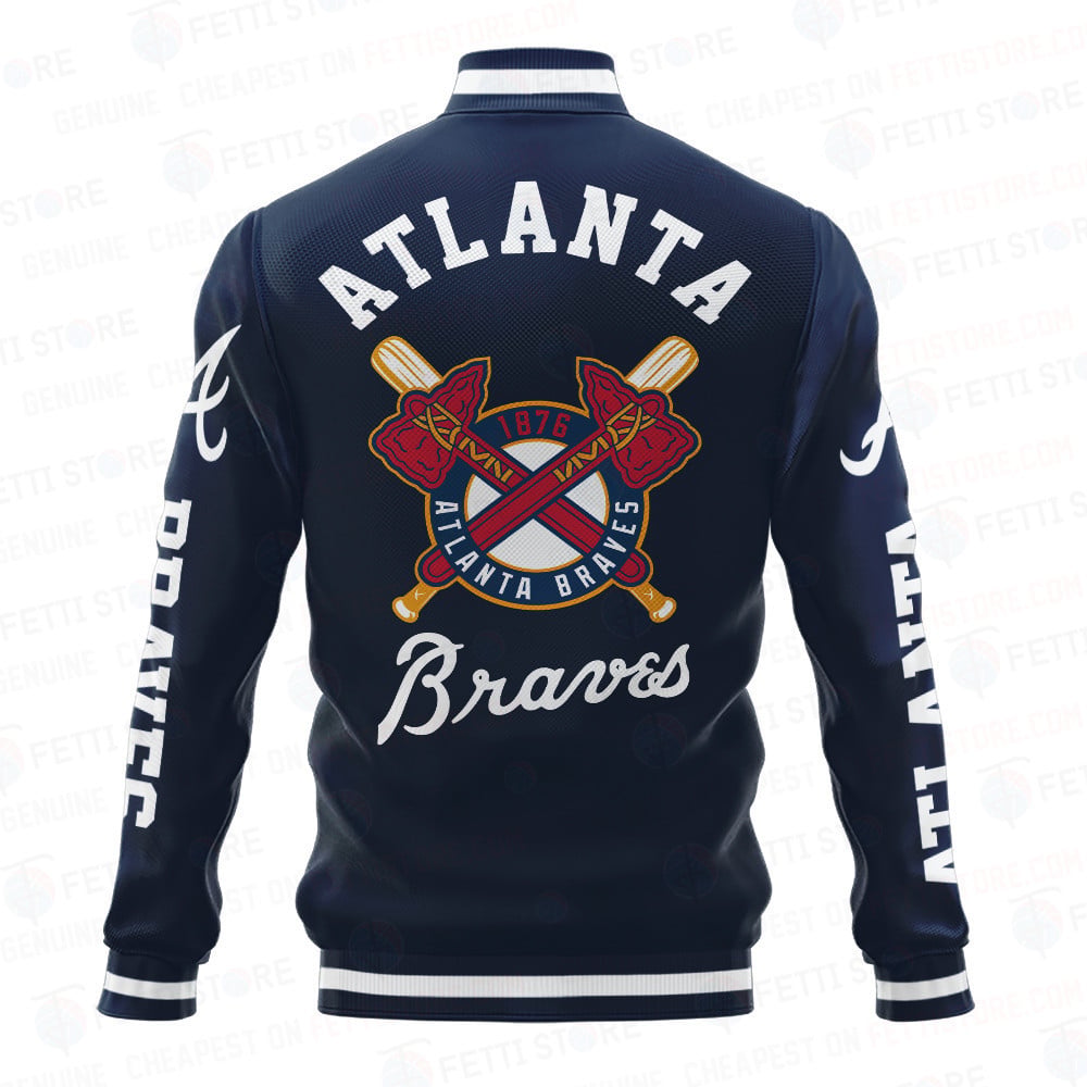Atlanta Braves Baseball Traditional Pattern AOP Varsity Jacket SH1 - All-Over-Printed Jacket