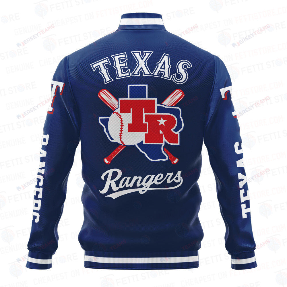 Texas Rangers Baseball Maps Pattern AOP Varsity Jacket SH1 - All-Over-Printed Jacket