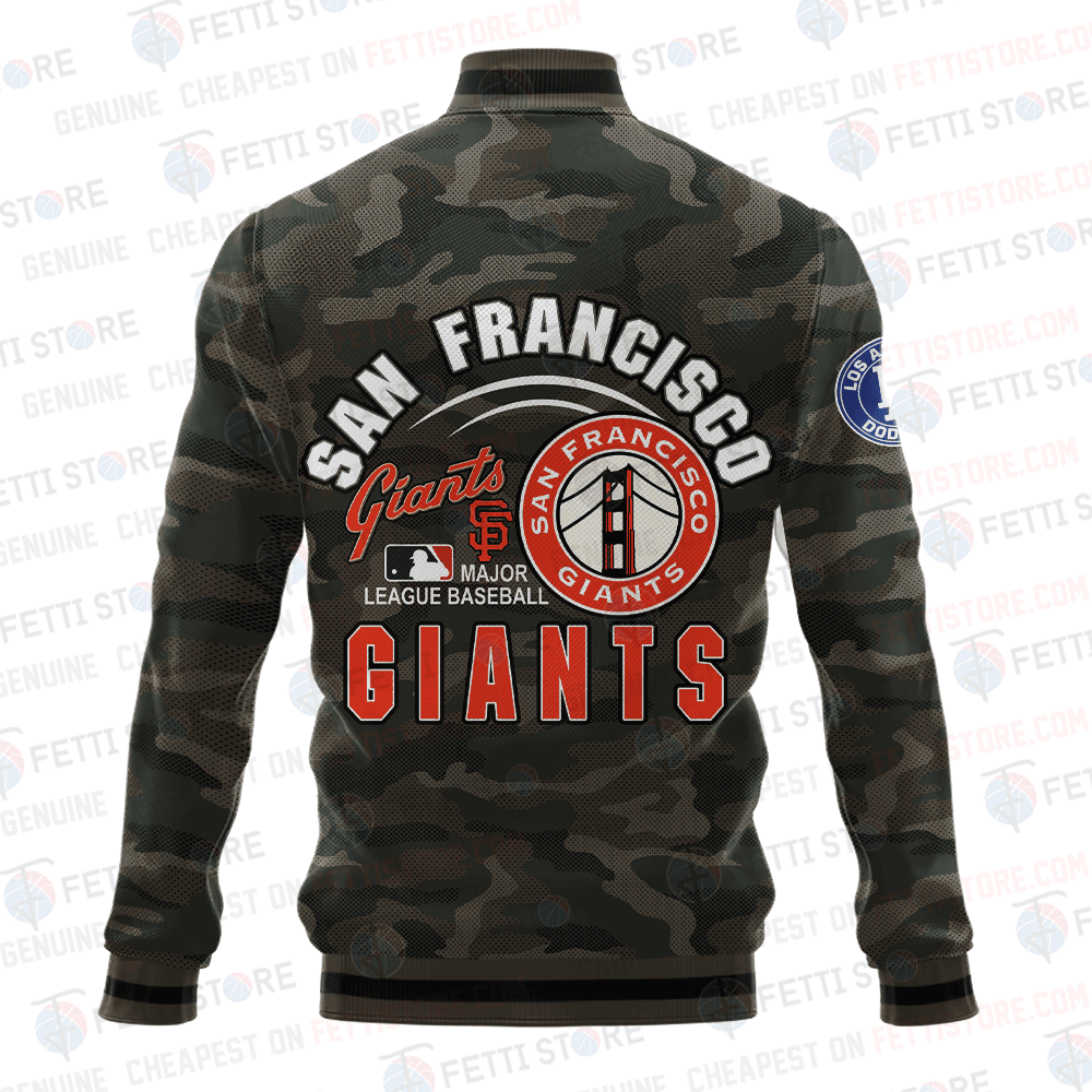 San Francisco Giants Major League Baseball Camo AOP Varsity Jacket STM - All-Over-Printed Jacket