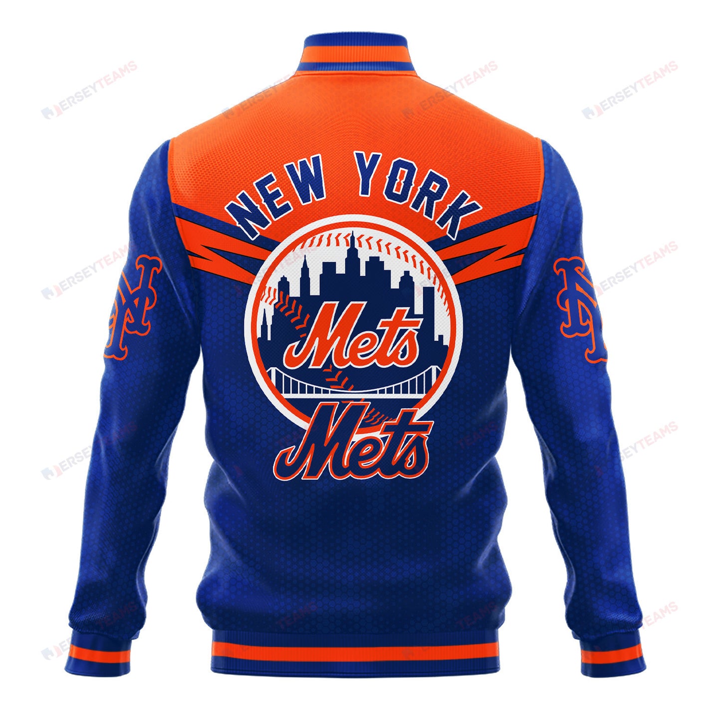 New York Mets - Major League Baseball AOP Varsity Jacket V7 - All-Over-Printed Jacket