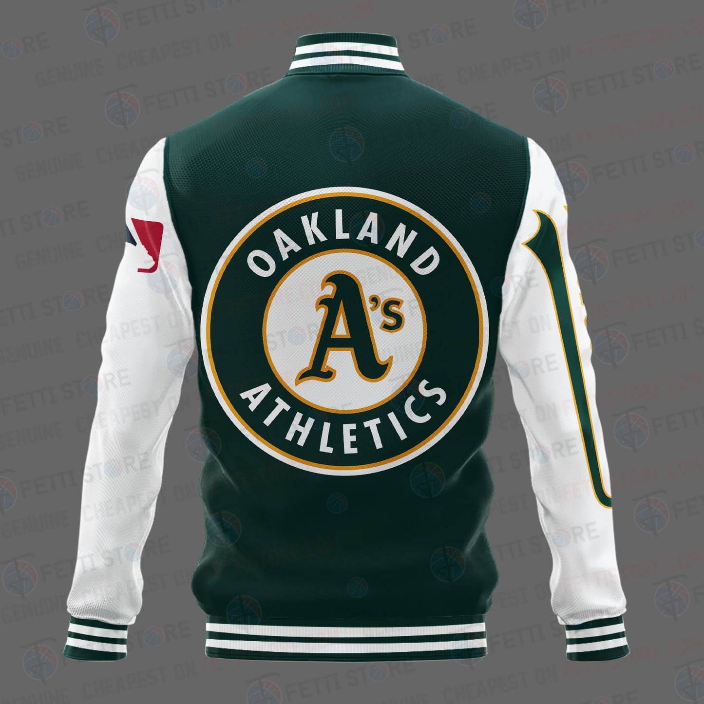 Oakland Athletics Major League Baseball AOP Varsity Jacket STM - All-Over-Printed Jacket