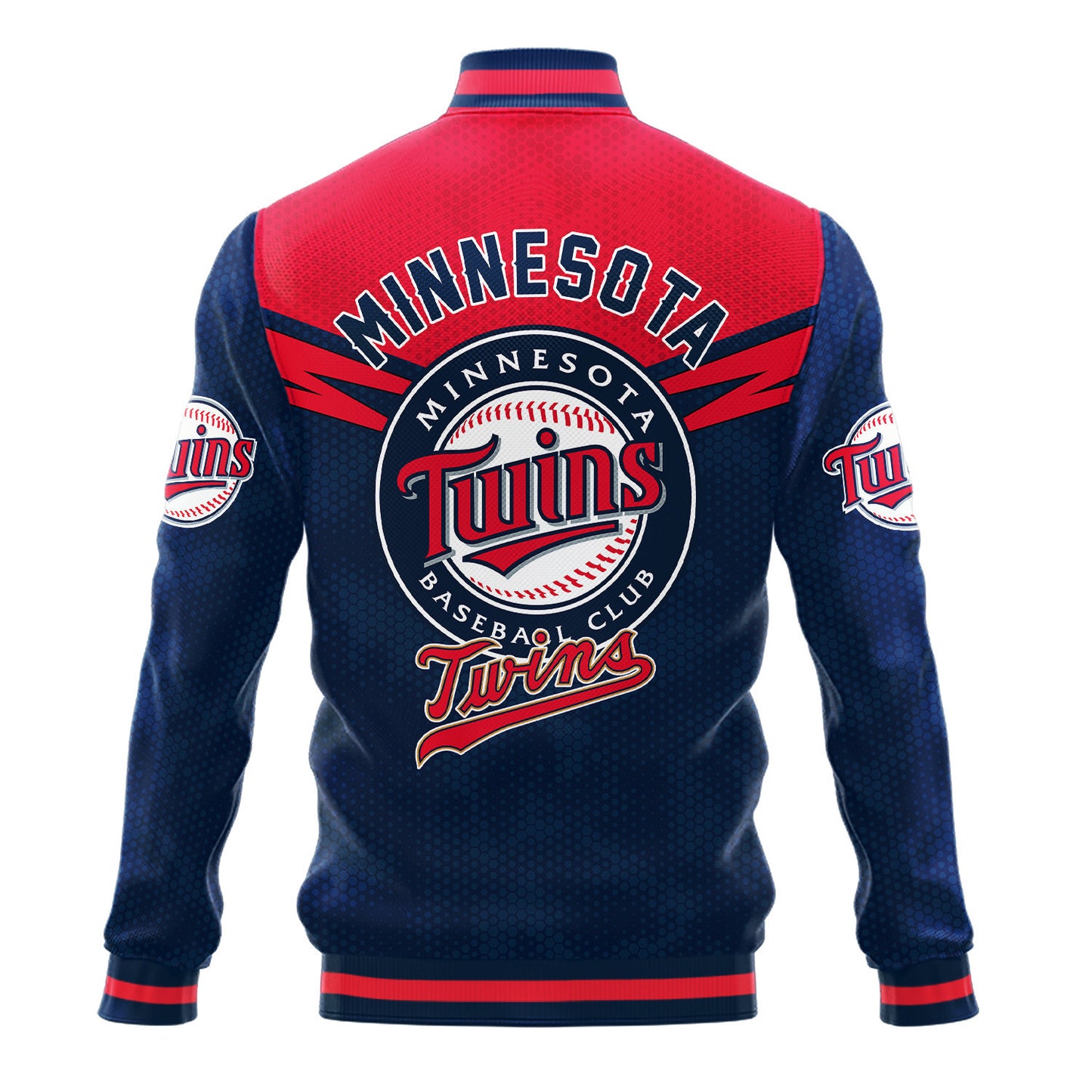 Minnesota Twins - Major League Baseball AOP Varsity Jacket V7 - All-Over-Printed Jacket
